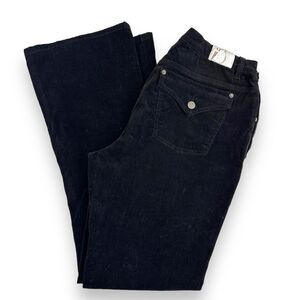 Y2K Vtg Corduroy Pants Stretch Western Rear Flap Pocket Button Tyte Sz 14 New